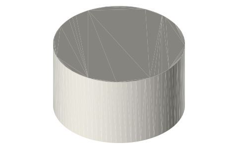 Cambro 12 qt round food storage container (RFSCW12 / RFS12PP), isometric render of a generated part