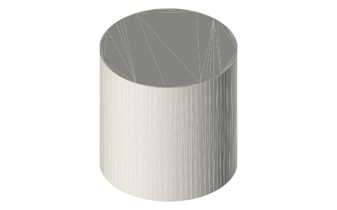 Cambro 22 qt round food storage container (RFSCW22 / RFS22PP), isometric render of a generated part