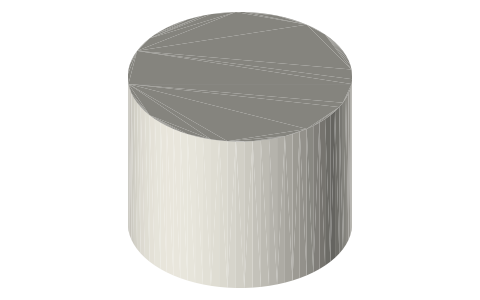 Cambro 6 qt round food storage container (RFSCW6 / RFS6PP), isometric render of a generated part