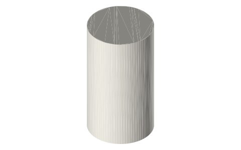 Canon RF100mm F2.8 L MACRO IS USM lens, isometric render of a generated part