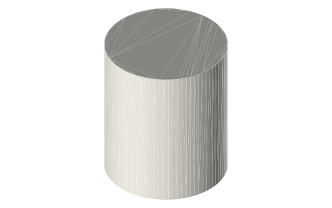 Canon RF14-35mm F4 L IS USM lens, isometric render of a generated part