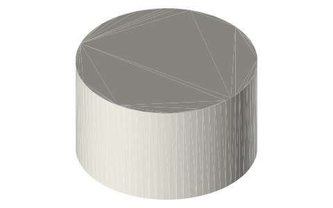 Canon RF16mm F2.8 STM lens, isometric render of a generated part