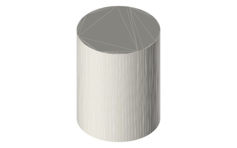Canon RF24-105mm F4 L IS USM lens, isometric render of a generated part