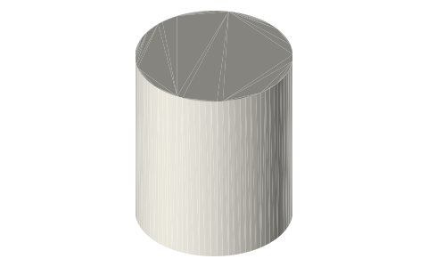 Canon RF50mm F1.2 L USM lens, isometric render of a generated part