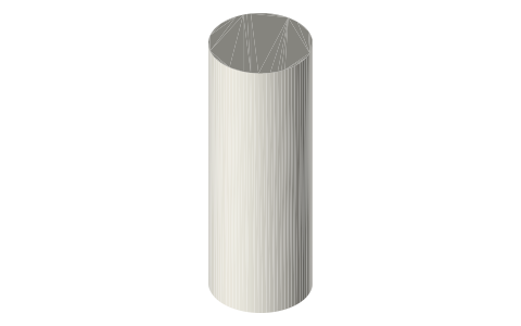 Canon RF600mm F4 L IS USM lens, isometric render of a generated part