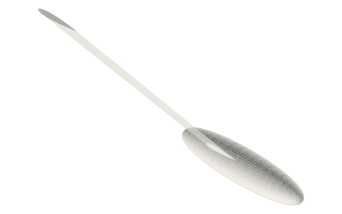 Canting keel, isometric render of a generated part