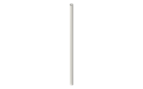 Capricorn XS PTFE Bowden tubing (1.75 mm filament), isometric render of a generated part