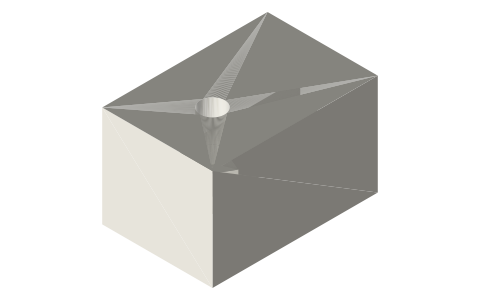 M3 captive nut slot (side-loaded), isometric render of a generated part