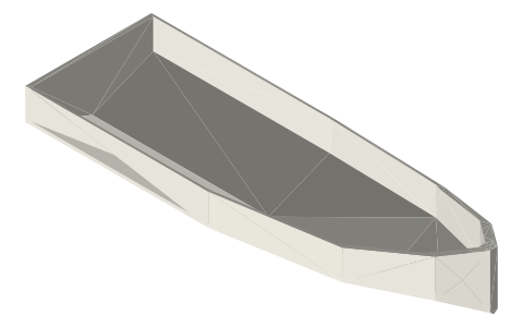 Chines and reverse chine, isometric render of a generated part