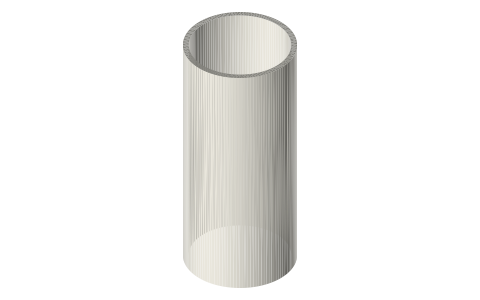 Copper pipe (ASTM B88 Type L and M), 1/4 to 2 inch, isometric render of a generated part