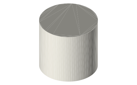 CR1/3N lithium battery (11.6 × 10.8 mm), isometric render of a generated part