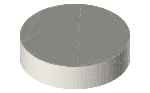 CR1025 lithium coin cell (10 × 2.5 mm), isometric render of a generated part