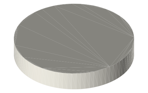 CR1220 coin cell battery, isometric render of a generated part