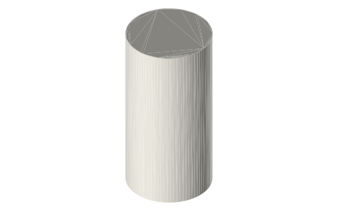 CR123A lithium battery (17 × 34.5 mm), isometric render of a generated part