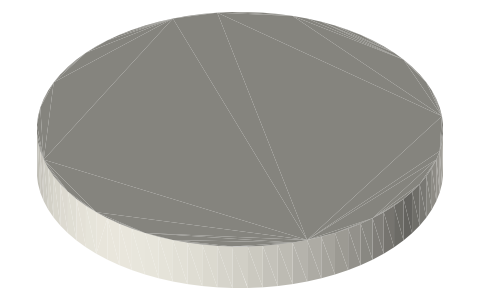 CR1620 lithium coin cell (16 × 2.0 mm), isometric render of a generated part