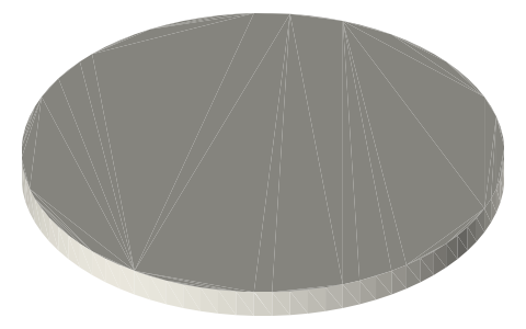 CR2012 lithium coin cell (20 × 1.2 mm), isometric render of a generated part