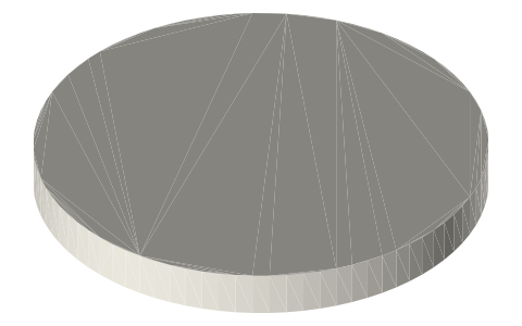 CR2020 lithium coin cell (20 × 2.0 mm), isometric render of a generated part