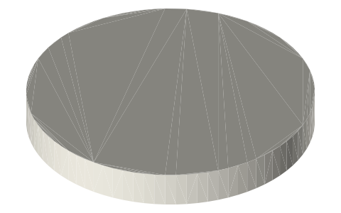 CR2025 lithium coin cell (20 × 2.5 mm), isometric render of a generated part