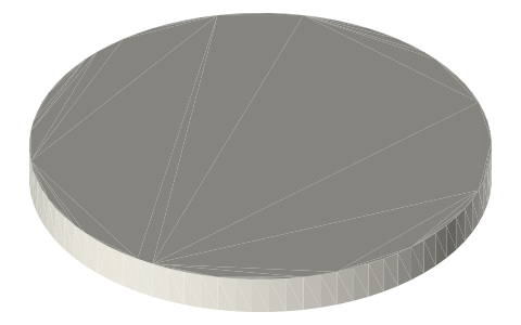 CR2320 lithium coin cell (23 × 2.0 mm), isometric render of a generated part