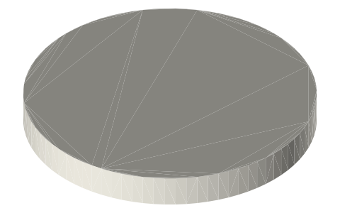 CR2325 lithium coin cell (23 × 2.5 mm), isometric render of a generated part