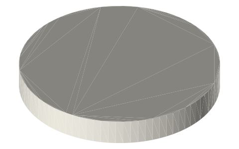 CR2330 lithium coin cell (23 × 3.0 mm), isometric render of a generated part