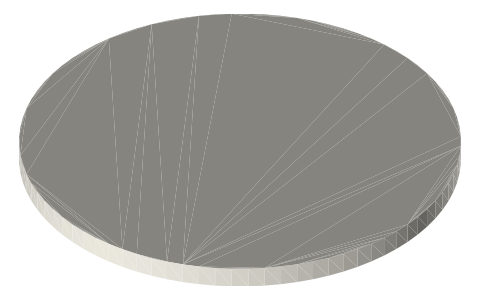 CR2412 lithium coin cell (24.5 × 1.2 mm), isometric render of a generated part
