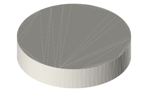 CR2450 lithium coin cell (24.5 × 5.0 mm), isometric render of a generated part