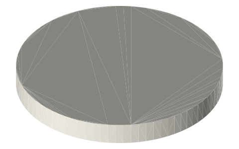 CR3032 lithium coin cell (30.0 × 3.2 mm), isometric render of a generated part