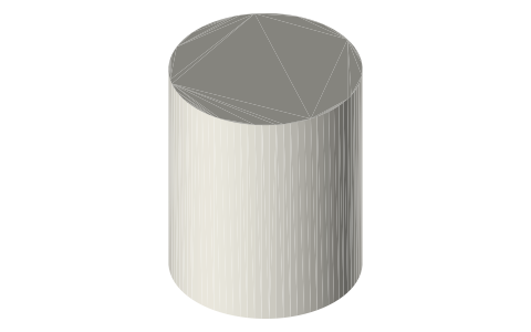CRB door-knob butt cap CRBC-20 (size 20 mm), isometric render of a generated part