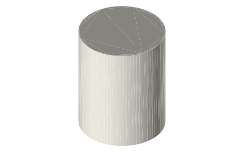 CRB door-knob butt cap CRBC-22 (size 22 mm), isometric render of a generated part