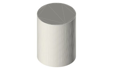 CRB door-knob butt cap CRBC-25 (size 25 mm), isometric render of a generated part