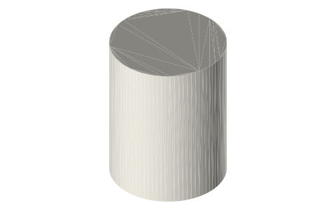 CRB door-knob butt cap CRBC-30 (size 30 mm), isometric render of a generated part