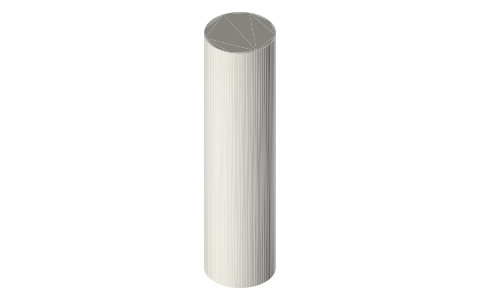 CURT 40019 trailer ball (2 in ball, 3/4 × 3 in shank, 3,500 lb), isometric render of a generated part