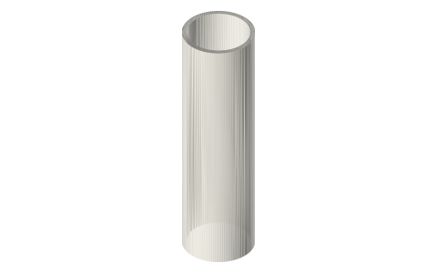 Cylinder liners Ø30 × 120 and Ø40 × 160, isometric render of a generated part