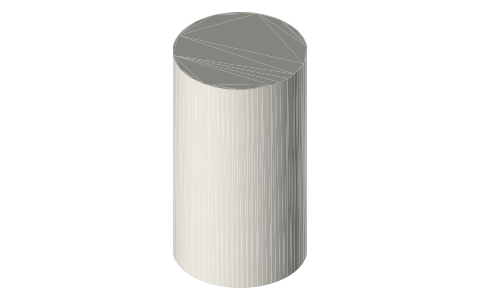 D battery (LR20), isometric render of a generated part