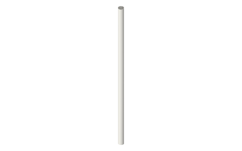 Daiwa Liberty Club Light Pack 20-240 (compact telescopic rod, 2.48 m), isometric render of a generated part