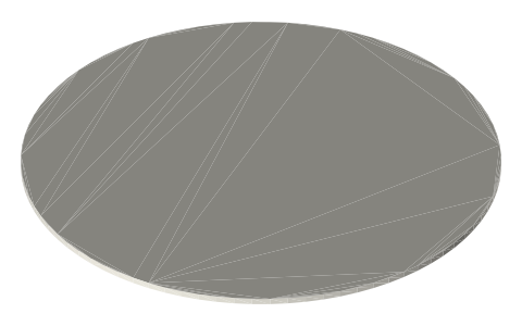 DJI 3032S propeller, Ø75.66 mm, isometric render of a generated part