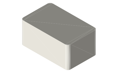 DJI Osmo Action 4, isometric render of a generated part