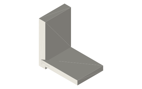 Drawer lock joint (locking rabbet), isometric render of a generated part