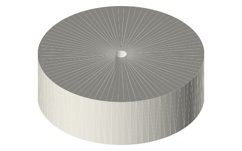 Du-Bro Diamond Lite wheel 2-1/2 in (63.5 mm), isometric render of a generated part