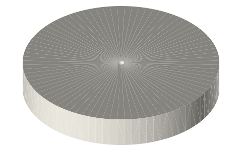 Du-Bro Micro Sport wheel 2.5 in (DUB250MS), isometric render of a generated part
