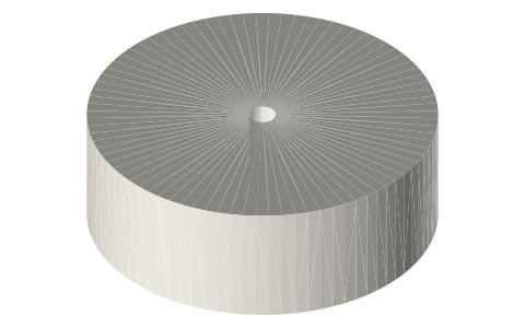 Du-Bro Super Lite wheel 2-1/4 in (DUB225SL), isometric render of a generated part