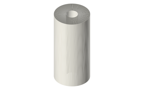 E3D V6 nozzle (M6 × 1), isometric render of a generated part