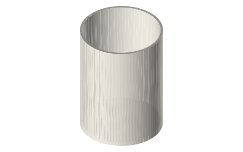 Energy drink can sizes: 16 oz (Monster) Ø66 × 157.2 mm, 12 oz sleek (Celsius) Ø58 × 156.6, isometric render of a generated part