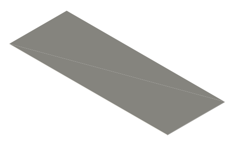 European license plate, 372 × 135 mm format, isometric render of a generated part