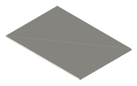 Everdell-size board-game card (44 × 63 mm), isometric render of a generated part
