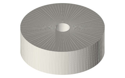 Filamentive 2.3 kg recycled-plastic spool, isometric render of a generated part
