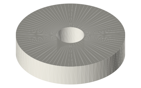 Filamentive 300–500 g cardboard spool, isometric render of a generated part