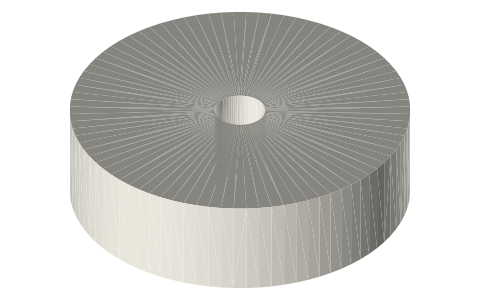 Filamentive 4.5 kg recycled-plastic spool, isometric render of a generated part