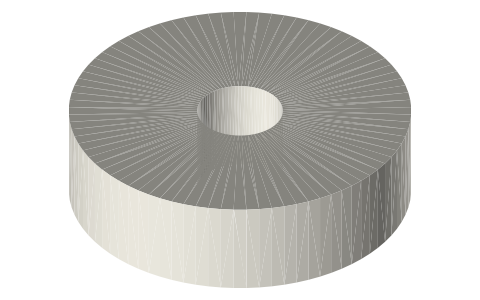 Filamentive 750 g cardboard spool, isometric render of a generated part